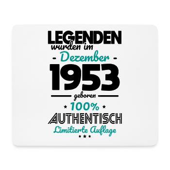 70. Geburtstag - Legenden wurden im Dezember 1953 - Mousepad (Querformat) - Weiß - Vorne
