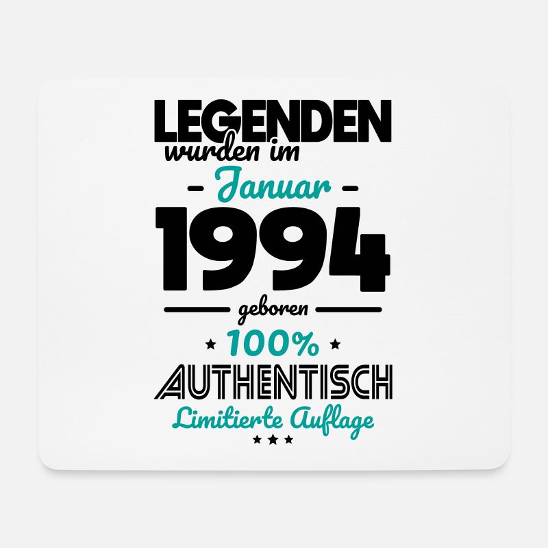 30. Geburtstag - Legenden wurden im Januar 1994 - Mousepad (Querformat) - Weiß