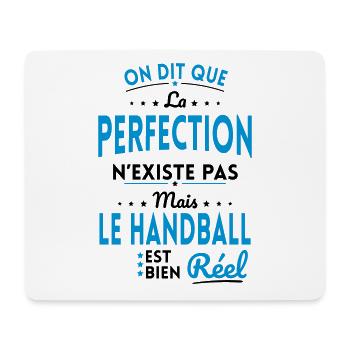 La Perfection n'existe pas le Handball est Réel - Tapis de souris (format paysage) - blanc - Devant