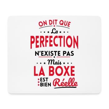 La Perfection n'existe pas la Boxe est bien Réelle - Tapis de souris (format paysage) - blanc - Devant