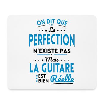 La Perfection n'existe pas la Guitare est Réelle - Tapis de souris (format paysage) - blanc - Devant