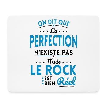 La Perfection n'existe pas le Rock est bien Réel - Tapis de souris (format paysage) - blanc - Devant