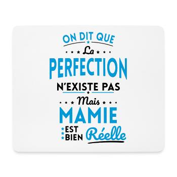La Perfection n'existe pas Mais Mamie est Réelle - Tapis de souris (format paysage) - blanc - Devant