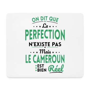 Perfection n'existe pas le Cameroun est bien Réel - Tapis de souris (format paysage) - blanc - Devant