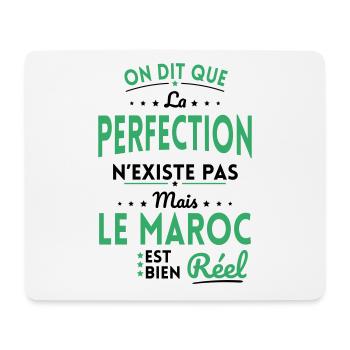 La Perfection n'existe pas le Maroc est bien Réel - Tapis de souris (format paysage) - blanc - Devant