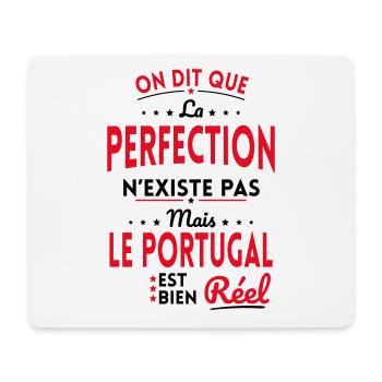 La Perfection n'existe pas le Portugal est Réel - Tapis de souris (format paysage) - blanc - Devant