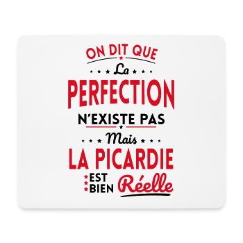 La Perfection n'existe pas la Picardie est Réelle - Tapis de souris (format paysage) - blanc - Devant