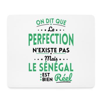 La Perfection n'existe pas le Sénégal est Réel - Tapis de souris (format paysage) - blanc - Devant