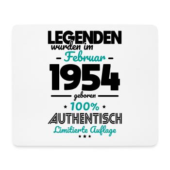 70. Geburtstag - Legenden wurden im Februar 1954 - Mousepad (Querformat) - Weiß - Vorne