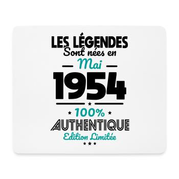 70th Anniversary - Legends Born May 1954 - Mouse Pad (horizontal) - white - Front