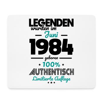 40th Birthday - Legends were unveiled in June 1984 - Mouse Pad (horizontal) - white - Front