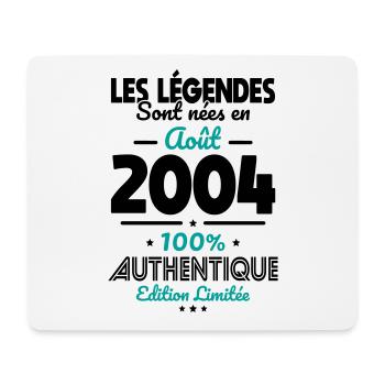 20th Anniversary - Legends Born August 2004 - Mouse Pad (horizontal) - white - Front