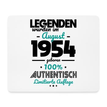 70. Geburtstag - Legenden wurden im August 1954 - Mousepad (Querformat) - Weiß - Vorne