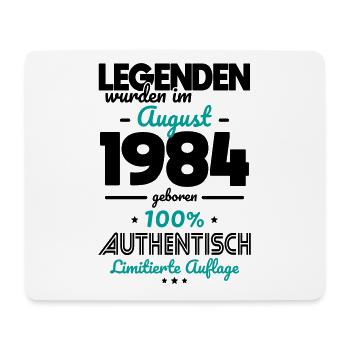 40e anniversaire - Les légendes ont été créées en août 1984 - Tapis de souris (format paysage) - blanc - Devant
