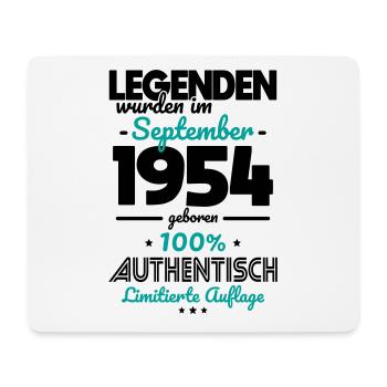 70. Geburtstag - Legenden wurden im September 1954 - Mousepad (Querformat) - Weiß - Vorne