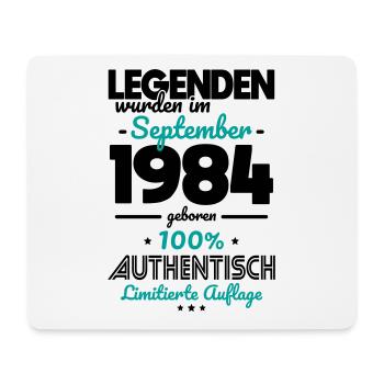 40e anniversaire - Les légendes ont été créées en septembre 1984 - Tapis de souris (format paysage) - blanc - Devant