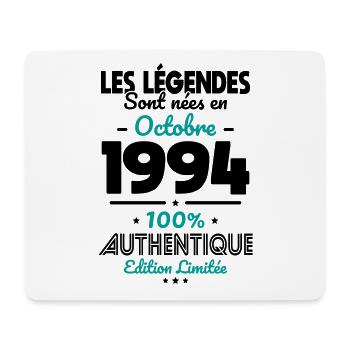 30th Anniversary - Legends born October 1994 - Mouse Pad (horizontal) - white - Front