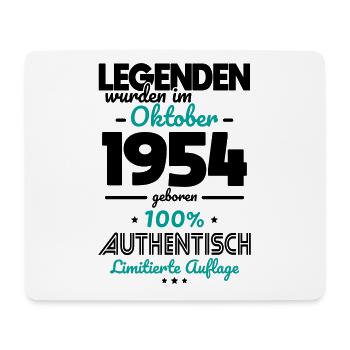 70. Geburtstag - Legenden wurden im Oktober 1954 - Mousepad (Querformat) - Weiß - Vorne