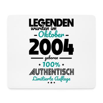 20th Birthday - Legends were created in October 2004 - Mouse Pad (horizontal) - white - Front
