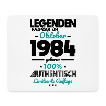 40e anniversaire - Les légendes ont été créées en octobre 1984 - Tapis de souris (format paysage) - blanc - Devant