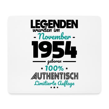 70. Geburtstag - Legenden wurden im November 1954 - Mousepad (Querformat) - Weiß - Vorne