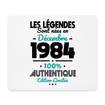 40th Anniversary - Legends born December 1984 - Mouse Pad (horizontal) - white - Front