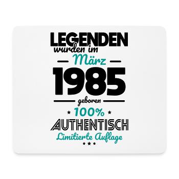 40e anniversaire - Les légendes ont été créées en mars 1985 - Tapis de souris (format paysage) - blanc - Devant