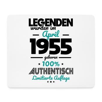 70e anniversaire - Les légendes ont été créées en avril 1955 - Tapis de souris (format paysage) - blanc - Devant