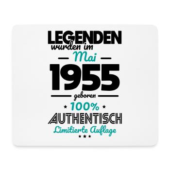 70th Birthday - Legends Were Created in May 1955 - Mouse Pad (horizontal) - white - Front