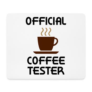 Official coffee tester - Mouse Pad (horizontal) - white - Front