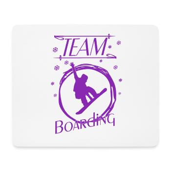 Boarding Snowboarding - Mousepad (Querformat) - Weiß - Vorne