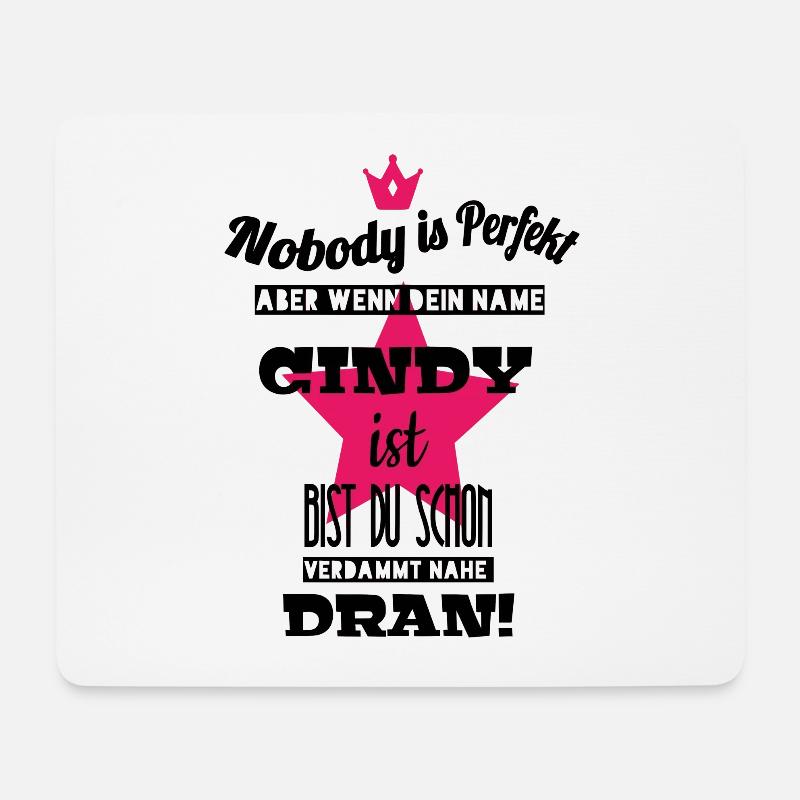 cindy sprüche namen cool stolz geschenk fun - Mousepad (Querformat) - Weiß