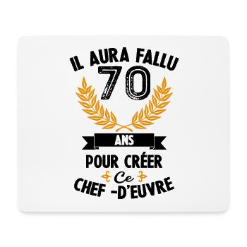 70 ans anniversaire 70 anniversaire cadeau 70 ans - Tapis de souris (format paysage) - blanc - Devant