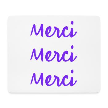 MERCI. THANKS. THANK YOU. ANNIVERSAIRE. NAISSANCE. - Tapis de souris (format paysage) - blanc - Devant