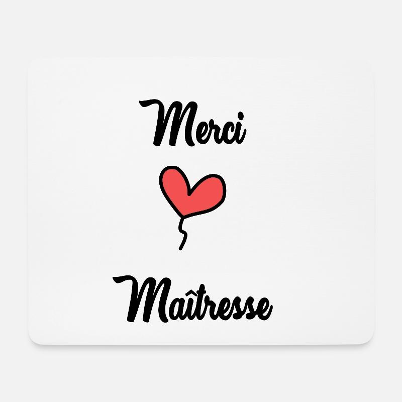 MAÎTRESSE - Tapis de souris (format paysage) - blanc
