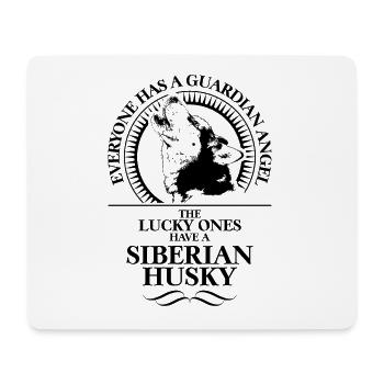 SIBERIAN HUSKY Guardian Angel Chien Disant Wilsigns - Tapis de souris (format paysage) - blanc - Devant
