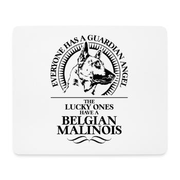 BEGLIAN MALINOIS Ange Gardien Disant Wilsigns - Tapis de souris (format paysage) - blanc - Devant