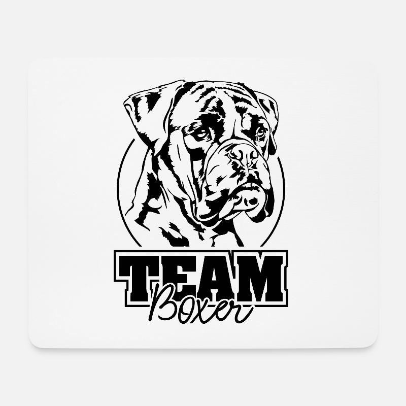 TEAM BOXER Hunde Hund Wilsigns IGP Hundesport - Mousepad (Querformat) - Weiß