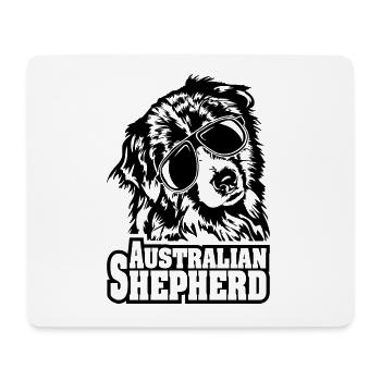 AUSTRALIAN SHEPHERD cool Sonnenbrille Hunde Aussie - Mousepad (Querformat) - Weiß - Vorne