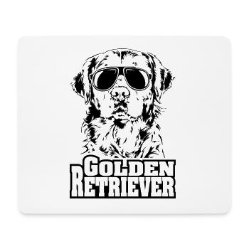 GOLDEN RETRIEVER cool lunettes de soleil chiens chien - Tapis de souris (format paysage) - blanc - Devant