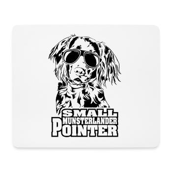 PETIT MUNSTERLANDER POINTER cool lunettes de soleil chien - Tapis de souris (format paysage) - blanc - Devant
