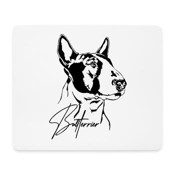 BULL TERRIER Chiens Portrait Chien Wilsigns - Tapis de souris (format paysage) - blanc - Devant