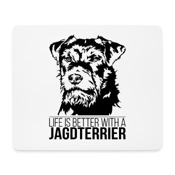 Jagdterrier life is better Dogs Dog Wilsigns - Mouse Pad (horizontal) - white - Front
