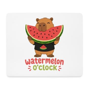 Watermelon O'Clock Cabybara - Mouse Pad (horizontal) - white - Front