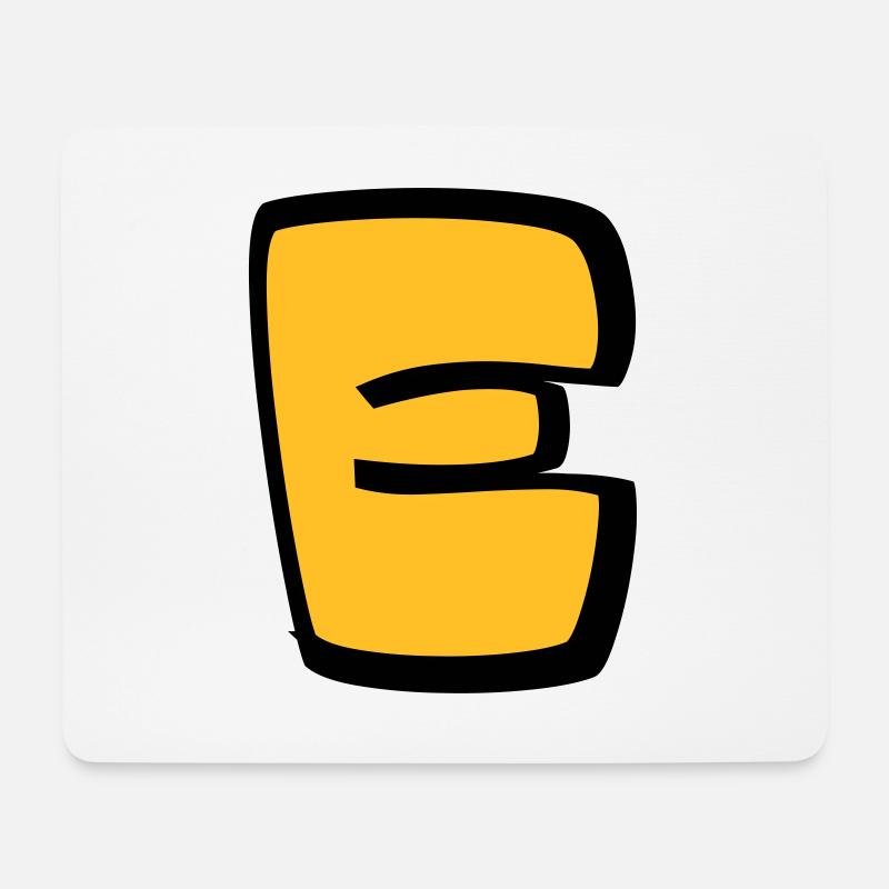 Alphabet E - Mousepad (Querformat) - Weiß