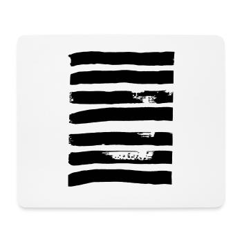 Linien dick - Mousepad (Querformat) - Weiß - Vorne