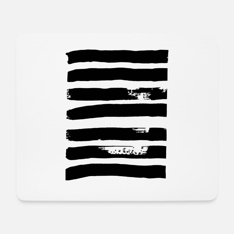 Linien dick - Mousepad (Querformat) - Weiß