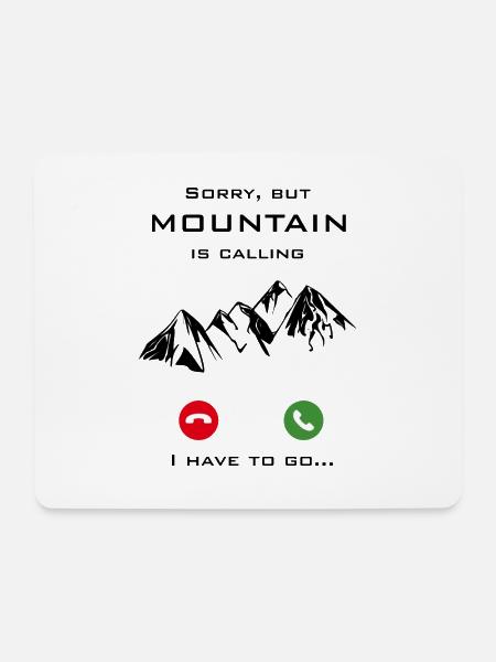 Mountain is calling - Mousepad (Querformat) - Weiß