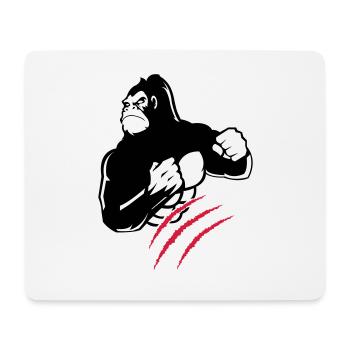 gorilla claw - Mouse Pad (horizontal) - white - Front