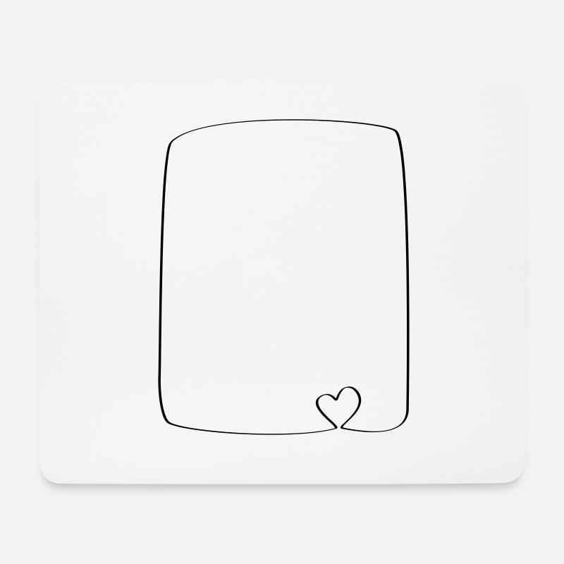 Herz im schmalen Rahmen - Mousepad (Querformat) - Weiß